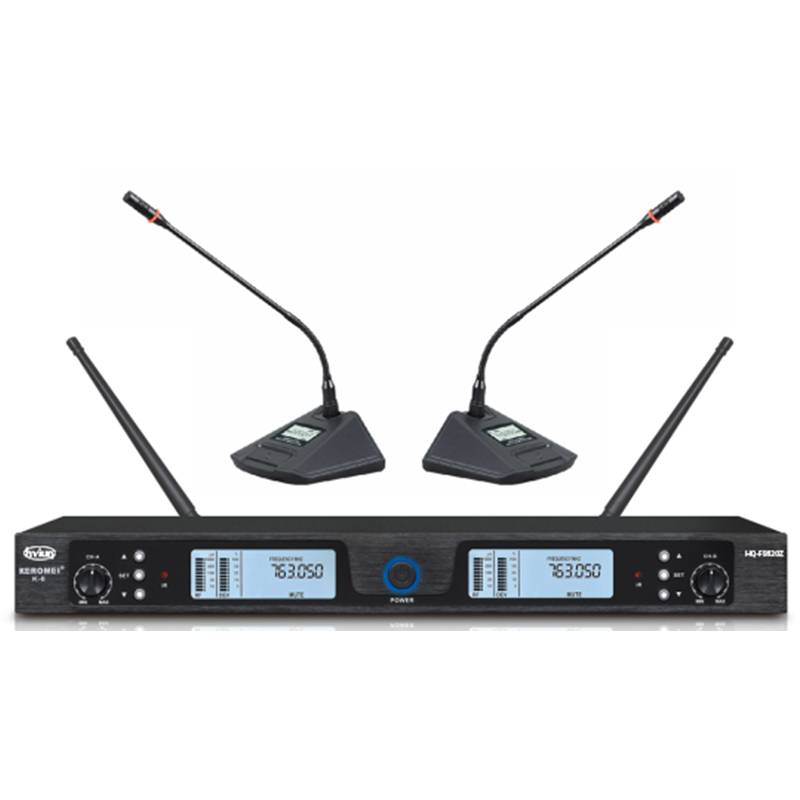 液晶可調無線（xiàn）麥克風（雙桌麵）