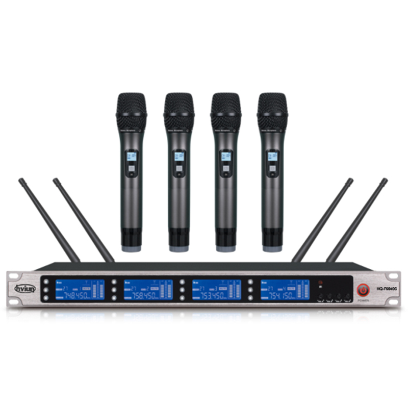 液晶可調無線麥克風（四手持）